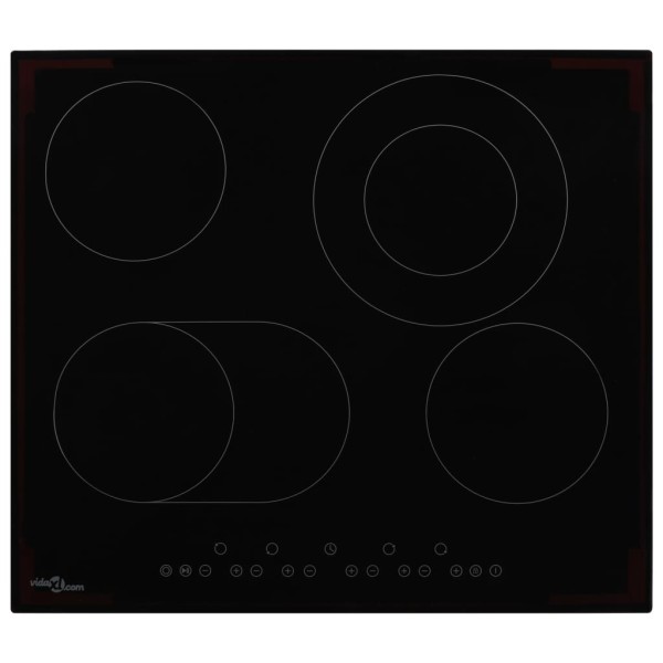 Ceramic hob with 4 hotplates, touch screen, 6600W