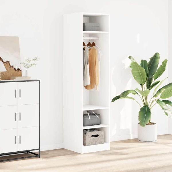 Wardrobe, white, 50x50x200cm, processed wood