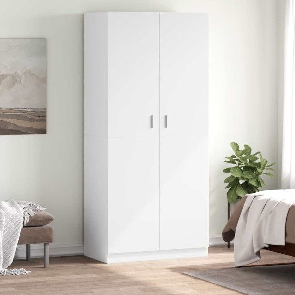 Wardrobe, white, 90x52x200cm, processed wood