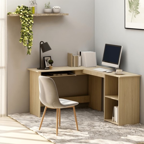Corner table, oak, 120x140x75cm, wood, L-shaped