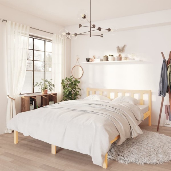Bed frame, 140x200cm, solid pine wood