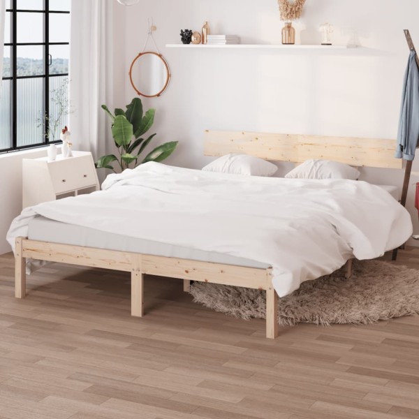 Bed frame without mattress, 160x200cm, solid wood
