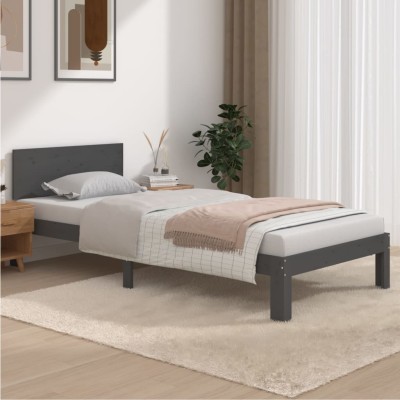 Bed frame, gray, 90x200cm,...