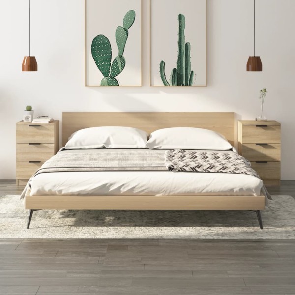 Bedside cabinets, 2 pcs., sonoma oak color, 40x36x65cm