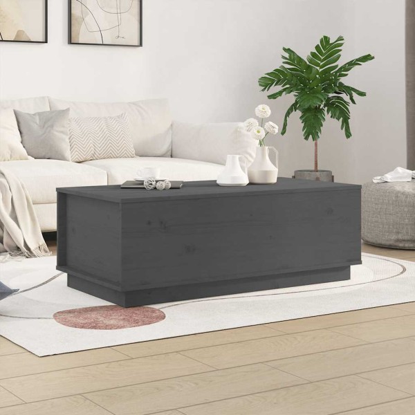 Coffee table, gray, 100x50x35cm, solid pine wood