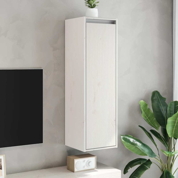 Wall cabinets, 2 pcs., white, 30x30x100cm, solid pine