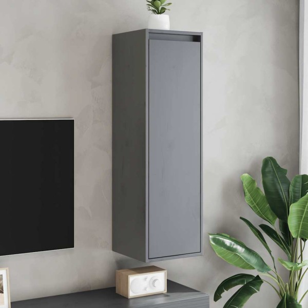 Wall cabinets, 2 pcs., black, 30x30x100cm, solid pine
