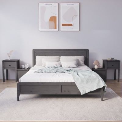 Nightstands, 2 pcs., gray,...