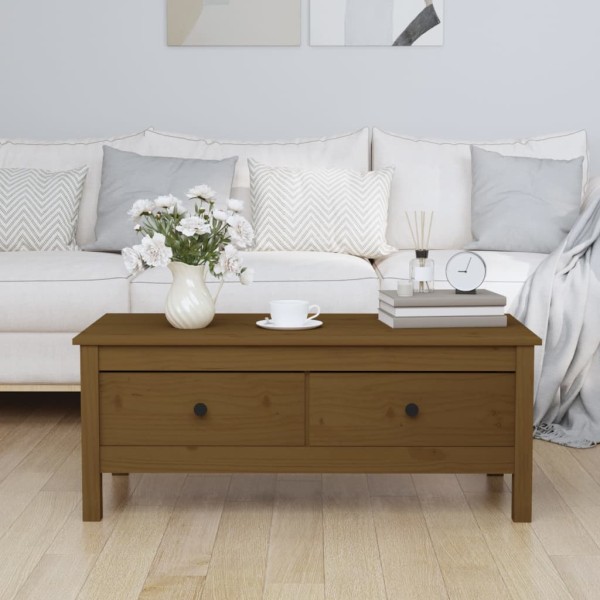 Coffee table, honey brown, 100x50x40cm, solid pine