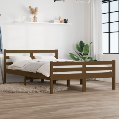 Bed frame, honey brown...