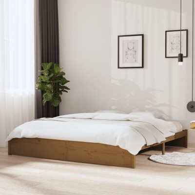 Bed frame, honey brown...