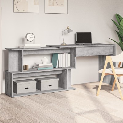 Corner desk, gray oak,...