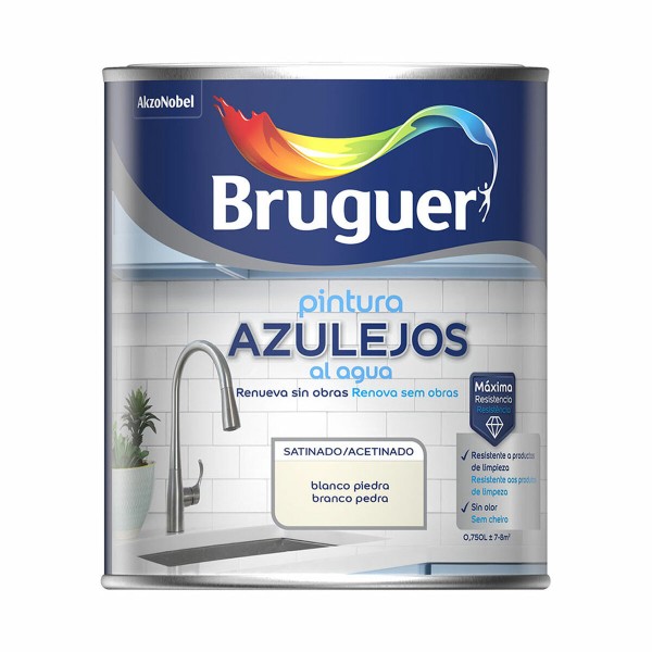 Paint Bruguer White/Grey 750 ml Paving stone and tile