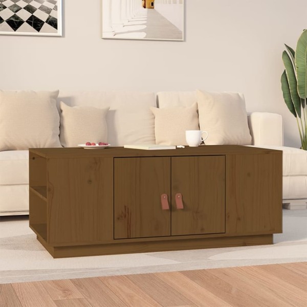 Coffee table, honey brown, 100x50x41cm, solid pine