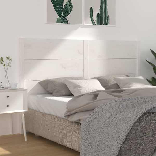 Headboard, white, 146x4x100cm, solid pine wood