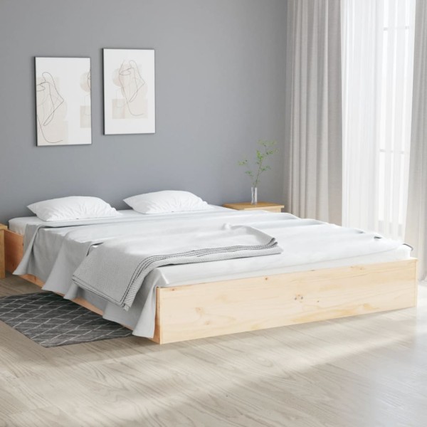 Bed frame, 140x190cm, solid wood