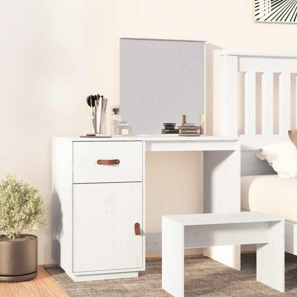 Dressing table, white, 95x50x134cm, solid pine