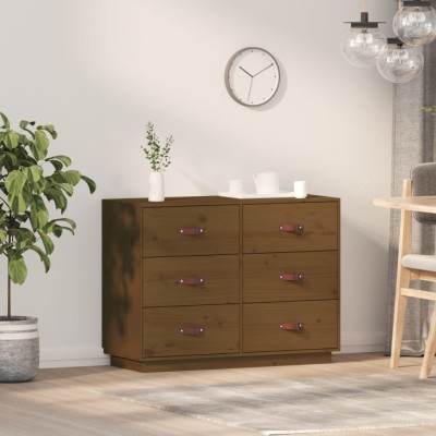 Side cabinet, honey brown,...