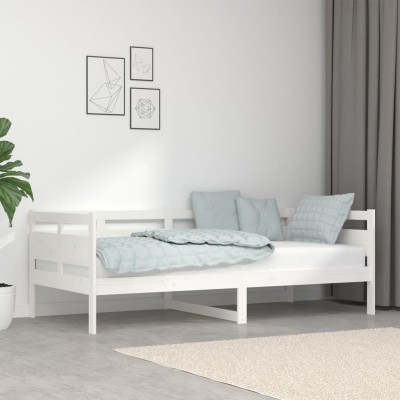 Bed, white, 90x190cm, solid...