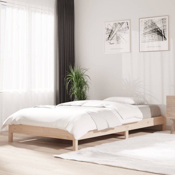 Folding bed, 100x200cm, solid pine wood
