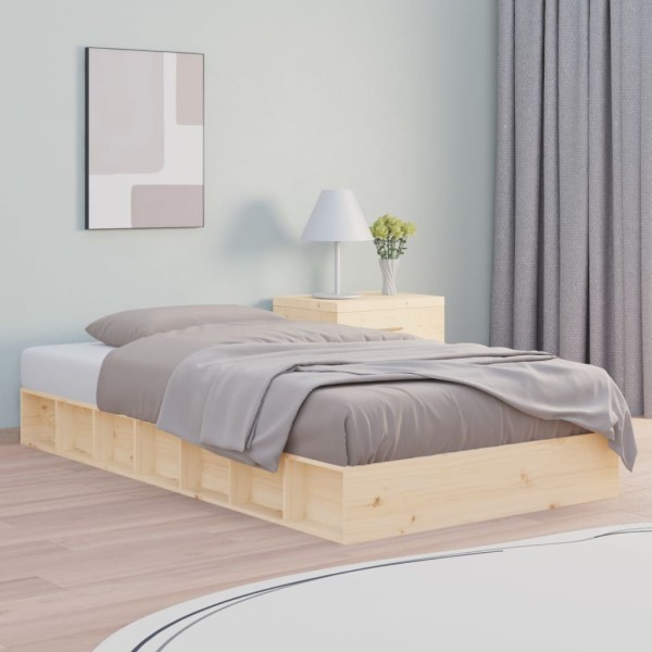 Bed frame, 75x190cm, solid wood, single