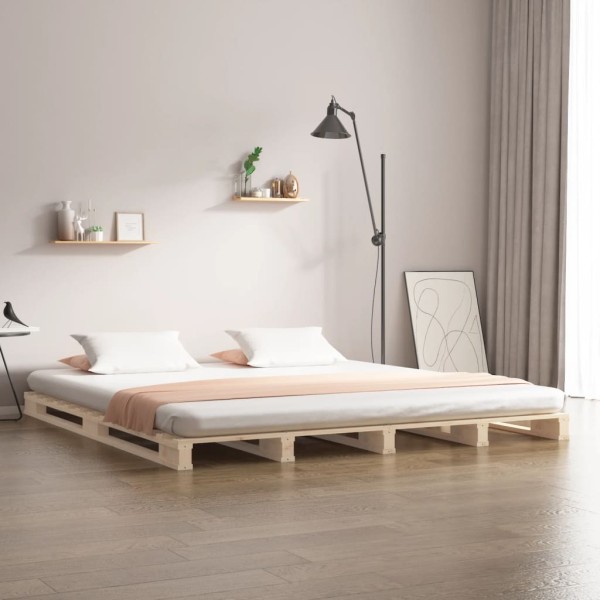 Bed made of pallets, 120x190cm, solid pine, small double