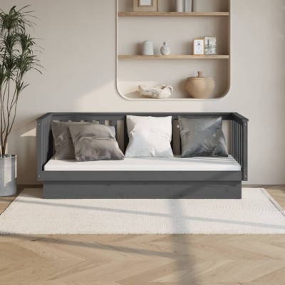 Bed, gray color, 75x190cm,...