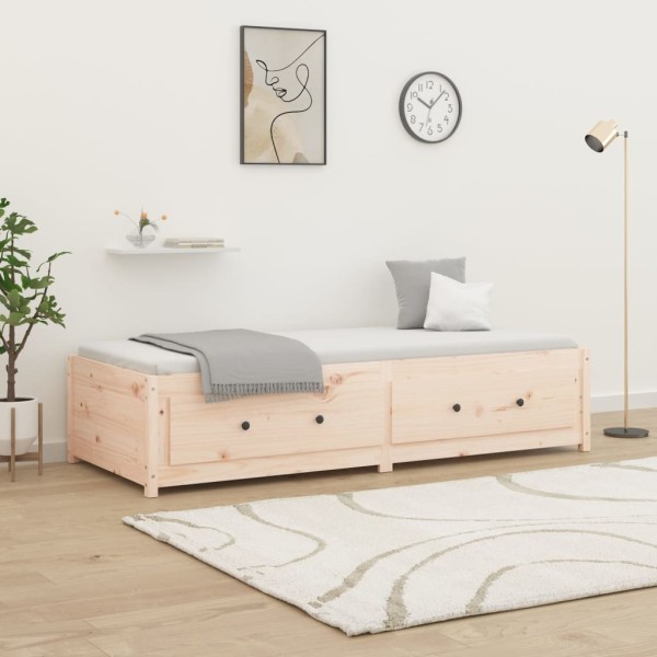 Bed without mattress, 90x200cm, solid pine wood