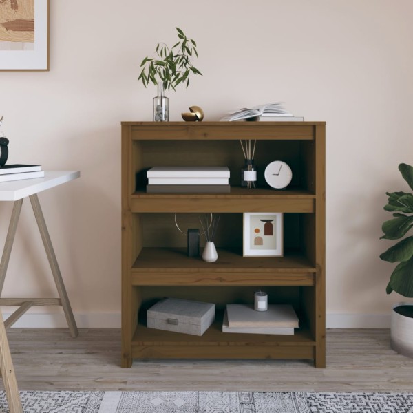 Bookcase, honey brown, 80x35x97cm, solid pine