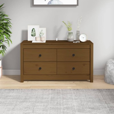 Side cabinet, honey brown,...