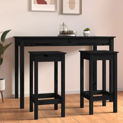 Bar stools, 2 pcs., black,...