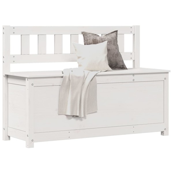 Bench, white, 110x41x76.5cm, solid pine wood