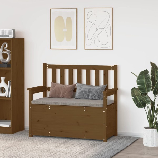 Bench, honey brown, 112.5x51.5x96.5cm, solid pine