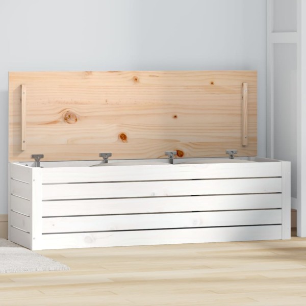 Storage box, white, 109x36.5x33cm, solid pine wood