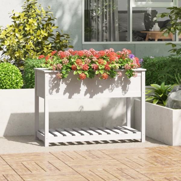 Lovel with shelf, white, 111,5x54x81cm, pine array