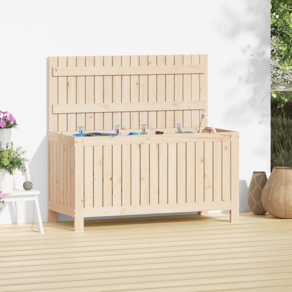Garden storage box, 115x49x60cm, solid pine wood