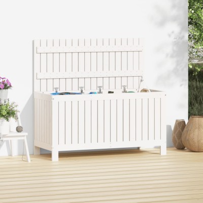 Garden storage box, white,...