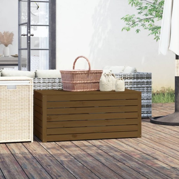 Garden box, honey brown, 101x50.5x46.5cm, solid pine