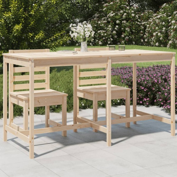 Garden table, 203.5x90x110cm, solid pine wood
