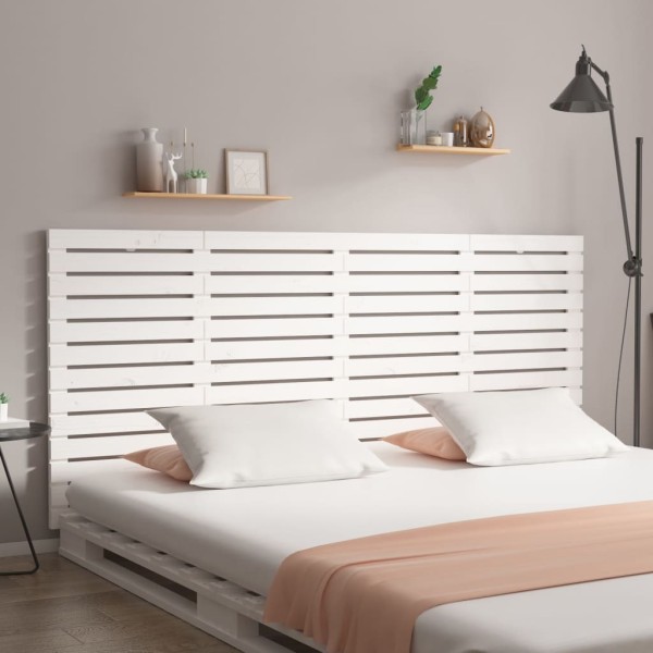 Wall headboard, white, 166x3x91.5cm, solid pine