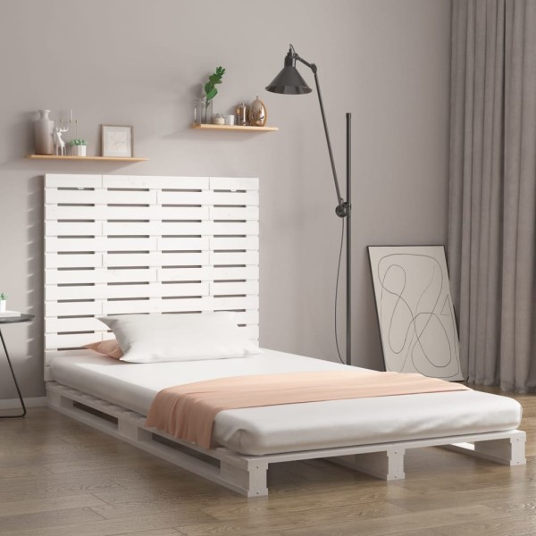 Wall headboard, white, 141x3x91.5cm, solid pine