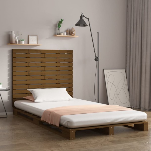 Wall headboard, honey brown, 141x3x91.5cm, solid pine