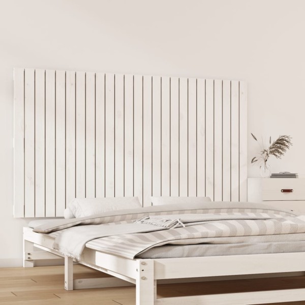 Wall headboard, white, 159.5x3x90cm, solid pine