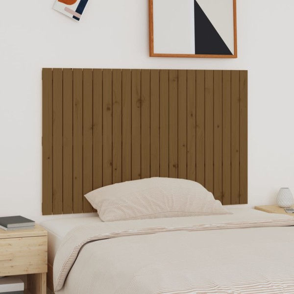 Wall headboard, honey brown, 140x3x90cm, solid pine