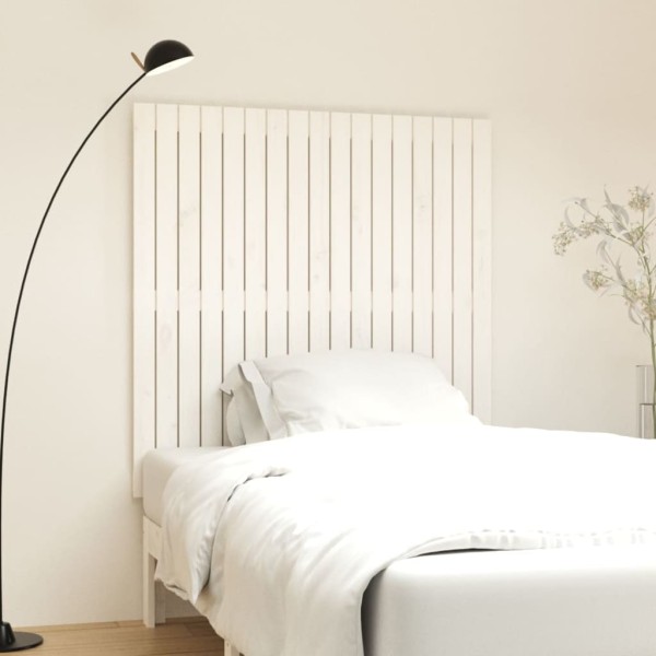Wall headboard, white, 108x3x110cm, solid pine