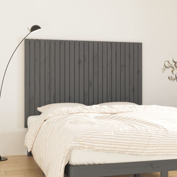 Wall headboard, gray, 159.5x3x110cm, solid pine