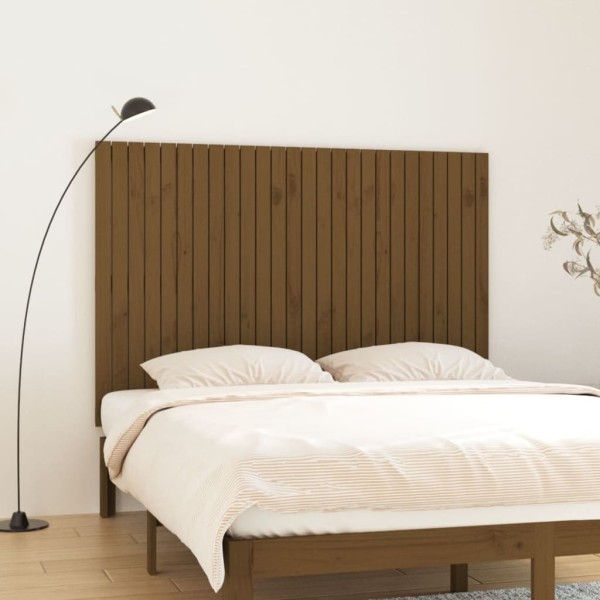 Wall headboard, honey brown, 166x3x110cm, solid pine