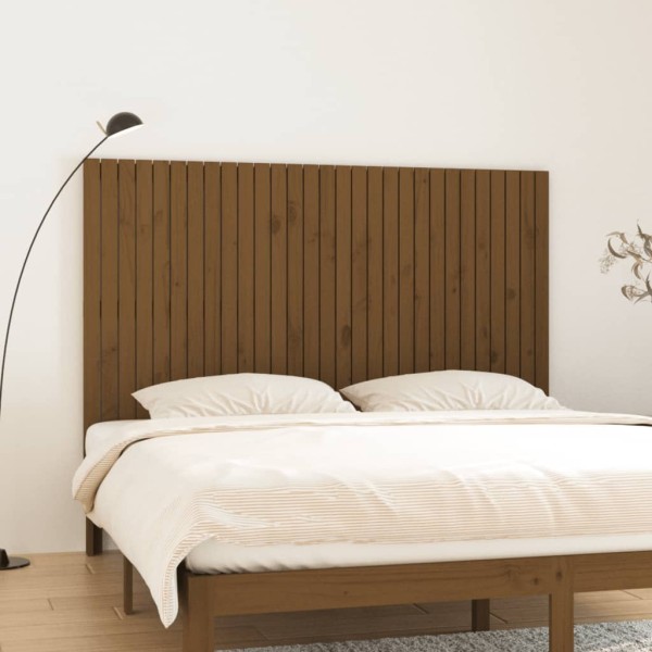 Wall headboard, honey brown, 185x3x110cm, solid pine