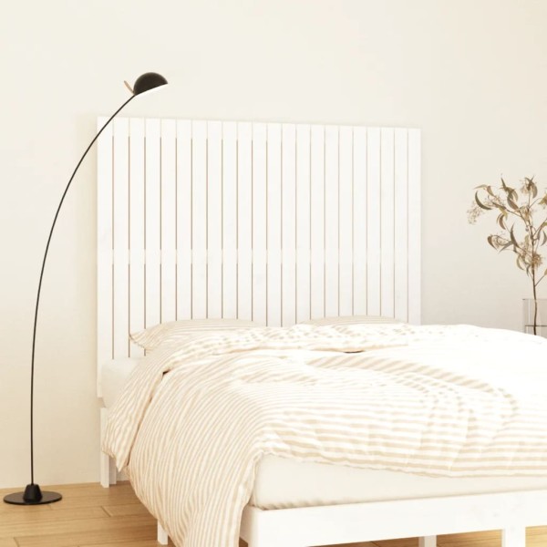 Wall headboard, white, 140x3x110cm, solid pine