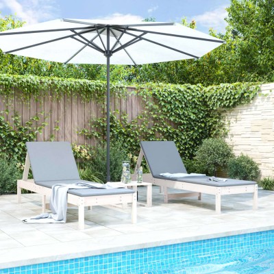 Sunbeds, 2 pcs., white,...